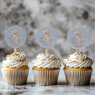 Redonda Boho baby teddy bear Classic Round Pegatina