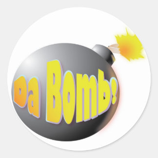 Redonda ¡Bomba! pegatina