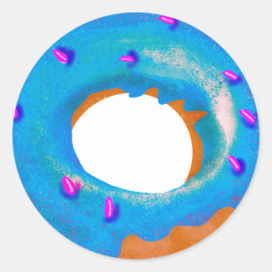 Redonda Bonito Blue Berry Donut Wall Pegatina