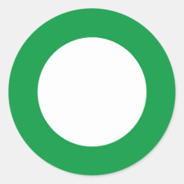 Redonda Bordes grandes - Pegatina de círculo de alerta ver