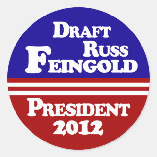 Redonda Borrador Russ Feingold Lapel Pegatina