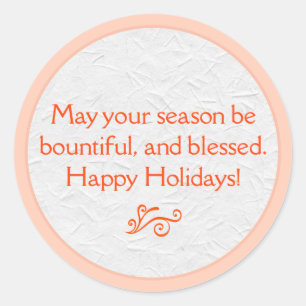 Redonda Bountiful & Blessed Holiday Round Pegatina