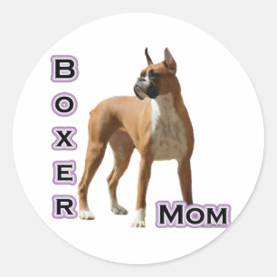 Redonda Boxer Mom 4 - Pegatina