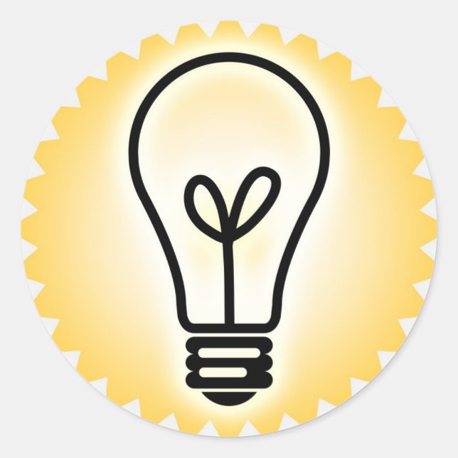 Redonda Bright Idea Pegatina (Anverso)