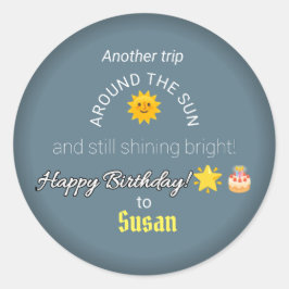 Redonda Brillante brillante: Pegatina de la celebración de