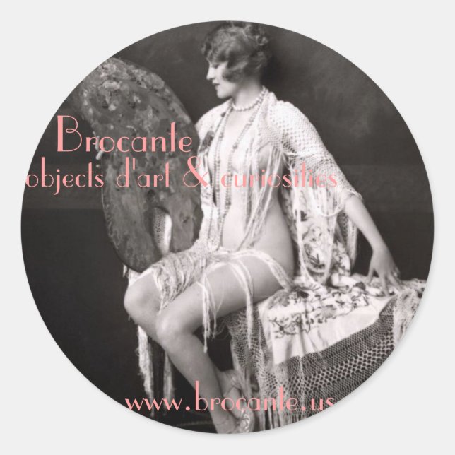 Redonda brocante pegatina (Anverso)