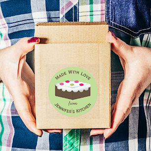 Redonda Brownie Personalizado Baked Goods Pegatina