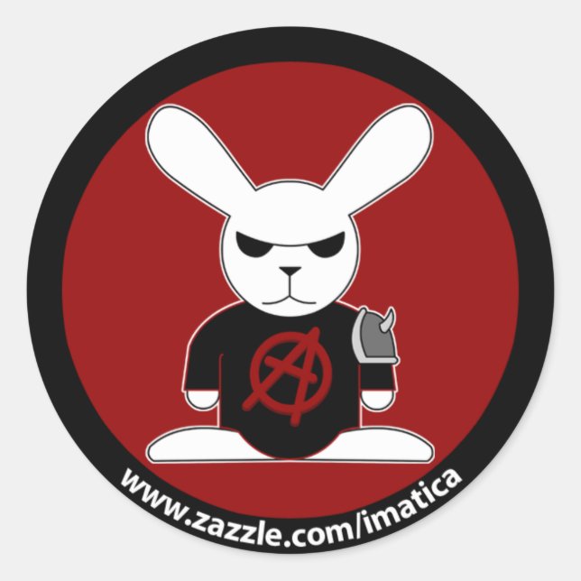 Redonda Bruno Pegatina con borde (Anverso)