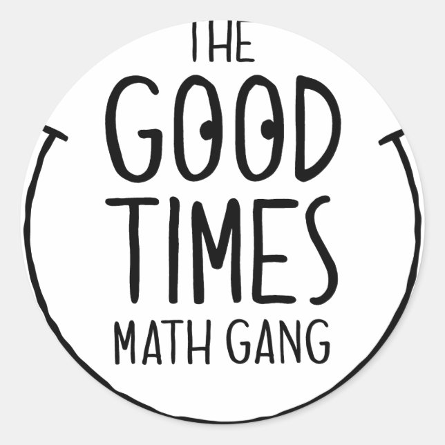 Redonda Buen tiempo Math Gang - Pegatina redondo (Anverso)