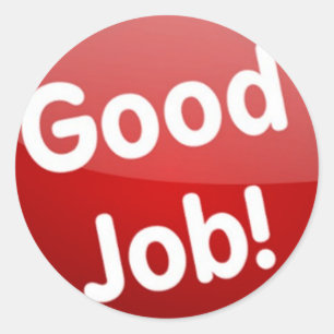 Redonda ¡Buen trabajo! pegatina
