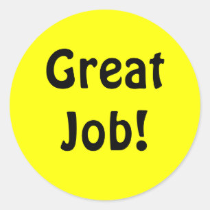Redonda ¡Buen trabajo! pegatina REward