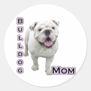 Redonda Bulldog Mamá 4 - Pegatina