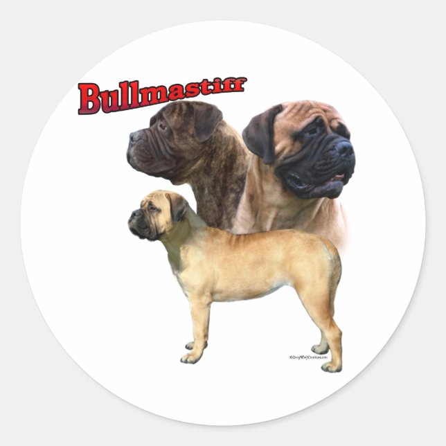 Redonda Bullmastiff Trio 2 - Pegatina (Anverso)