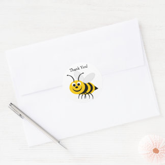 Redonda Bumble Bee Gracias Pegatina