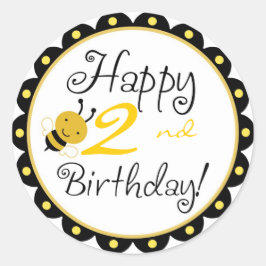 Redonda Bumble Bee Pegatina HBR2