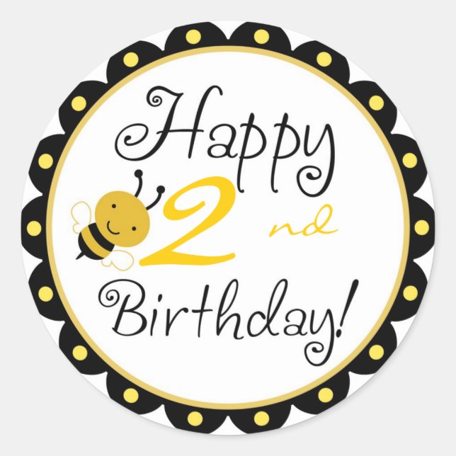 Redonda Bumble Bee Pegatina HBR2 (Anverso)