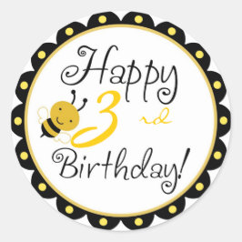 Redonda Bumble Bee Pegatina HBR3