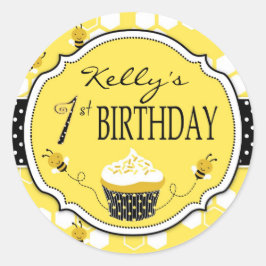 Redonda Bumble Bee Pegatina R1