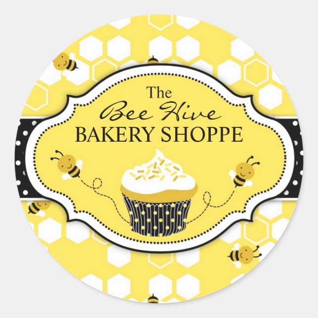 Redonda Bumble Bee Pegatina RBIZ (Anverso)