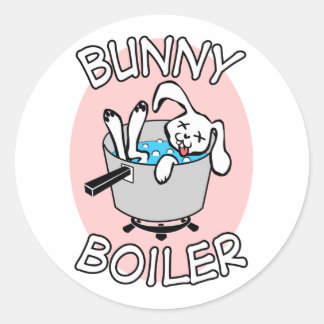 Redonda Bunny Boiler Pegatina