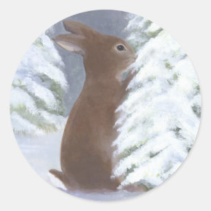 Redonda Bunny Pegatina
