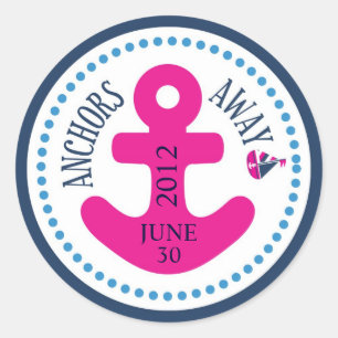 Redonda ¡Buques Ahoy! CHICA PEGATINA D