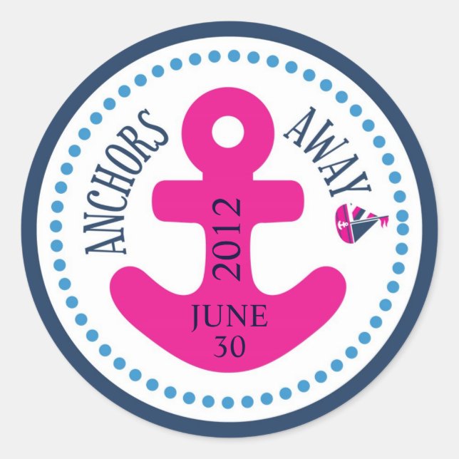 Redonda ¡Buques Ahoy! CHICA PEGATINA D (Anverso)