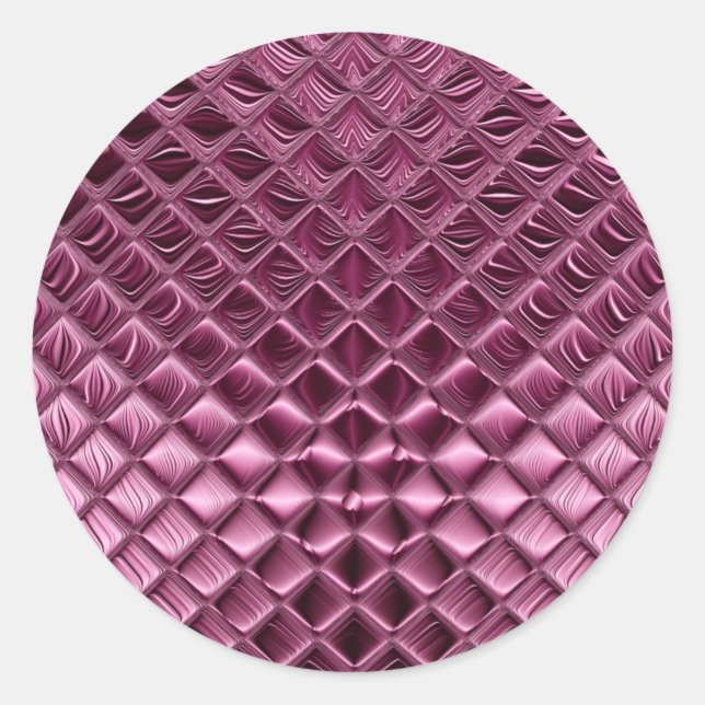 Redonda Burgundy Classic Round Pegatina (Anverso)