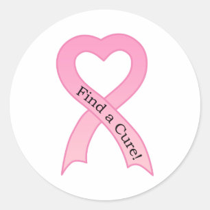 Redonda Buscar un Pegatina de Cinta Cure para el Cáncer de