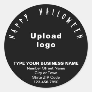 Redonda Business Halloween Black Round Pegatina