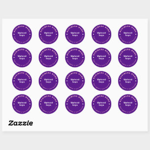 Redonda Business Tagline on Purple Round Pegatina