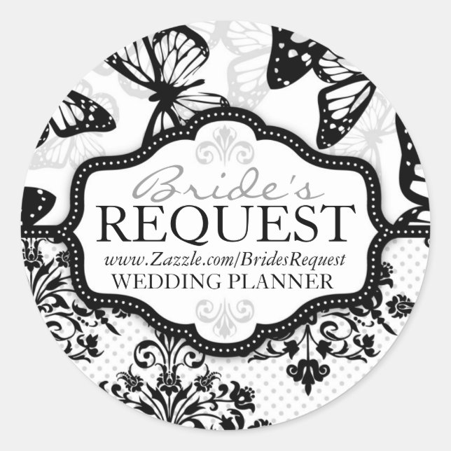 Redonda Butterfly besa negrita Pegatina empresarial (Anverso)