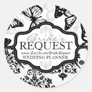 Redonda Butterfly besa negrita Pegatina empresarial