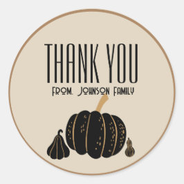 Redonda Caída de Pumkin Halloween personalizado pegatina