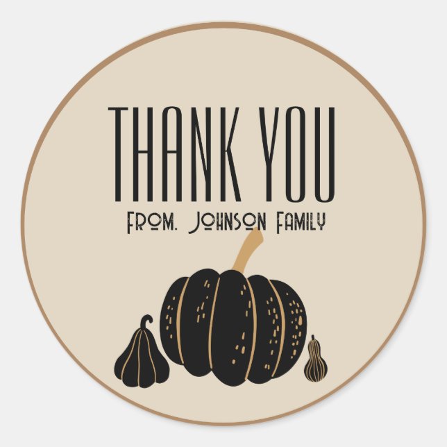 Redonda Caída de Pumkin Halloween personalizado pegatina (Anverso)