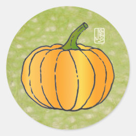 Redonda Calabaza en el Pegatina de papel de Washington