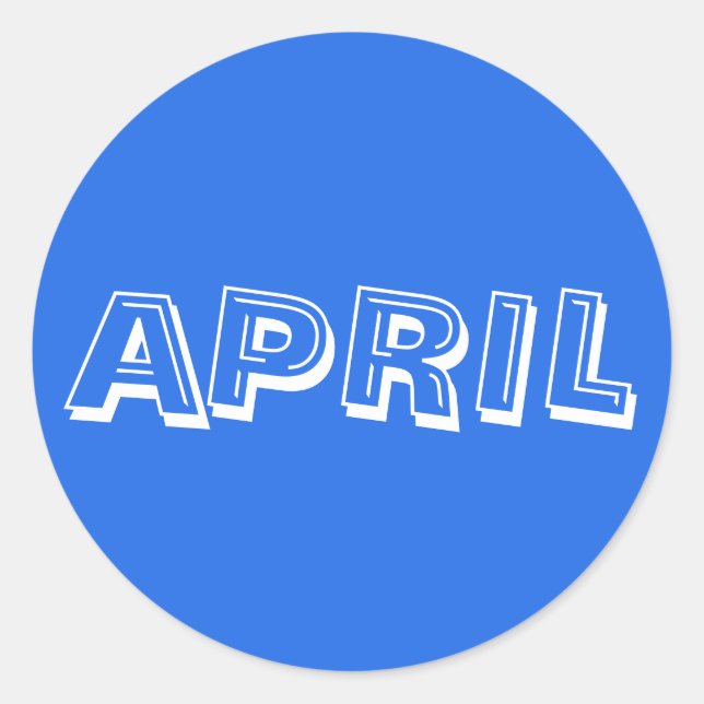 Redonda Caldo de abril Sopa Real Pegatina Azul de Janz (Anverso)