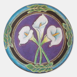 Redonda Calla lilly - Pegatina de Mandala