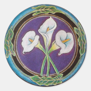 Redonda Calla lilly - Pegatina de Mandala