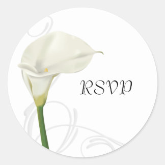 Redonda Calla Lily Pegatina