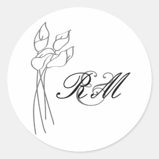 Redonda Calla Lily Pegatina