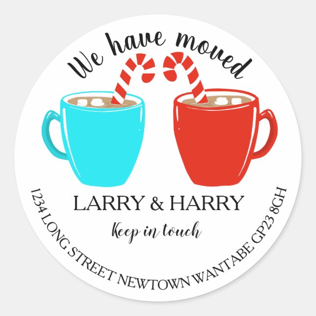 Redonda Cambio de dirección pegatina cacao chocolate calie (Anverso)