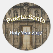 Camino Puerta Santa Año Santo 2027 Pegatina