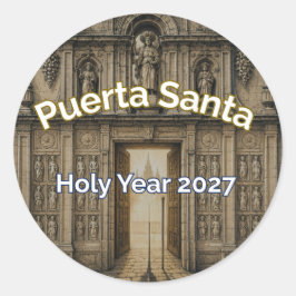 Redonda Camino Puerta Santa Año Santo 2027 Pegatina