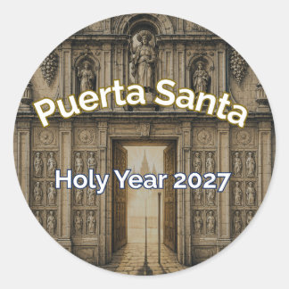 Redonda Camino Puerta Santa Año Santo 2027 Pegatina