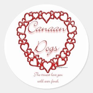Redonda Canaan Dog True Love - Pegatina