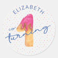 Candy rocia Pegatina de primer cumpleaños