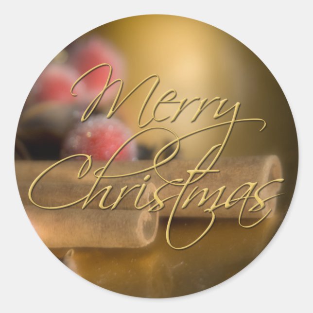 Redonda Canela ・ Pegatina de Navidad (Anverso)