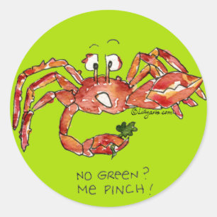 Redonda Cangrejo personalizado con Pegatina Clover