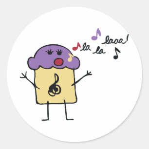 Redonda Canto Muffin - Pegatina